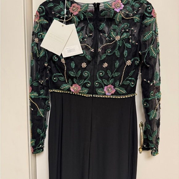 NWT | Mac Duggal 67870 Beaded Illusion High Neck Trumpet Gown Size 4 - Picture 13 of 14